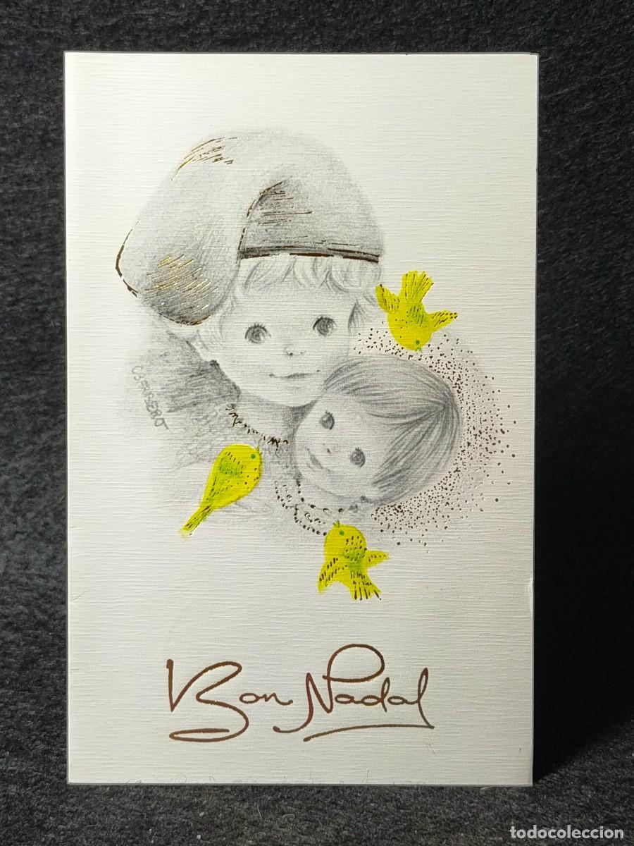 Postales: D&iacute;ptico Felicitaci&oacute;n Navidad Carmen Barber&oacute; Golden 109 Pastorcillo y Ni&ntilde;o Jes&uacute;s