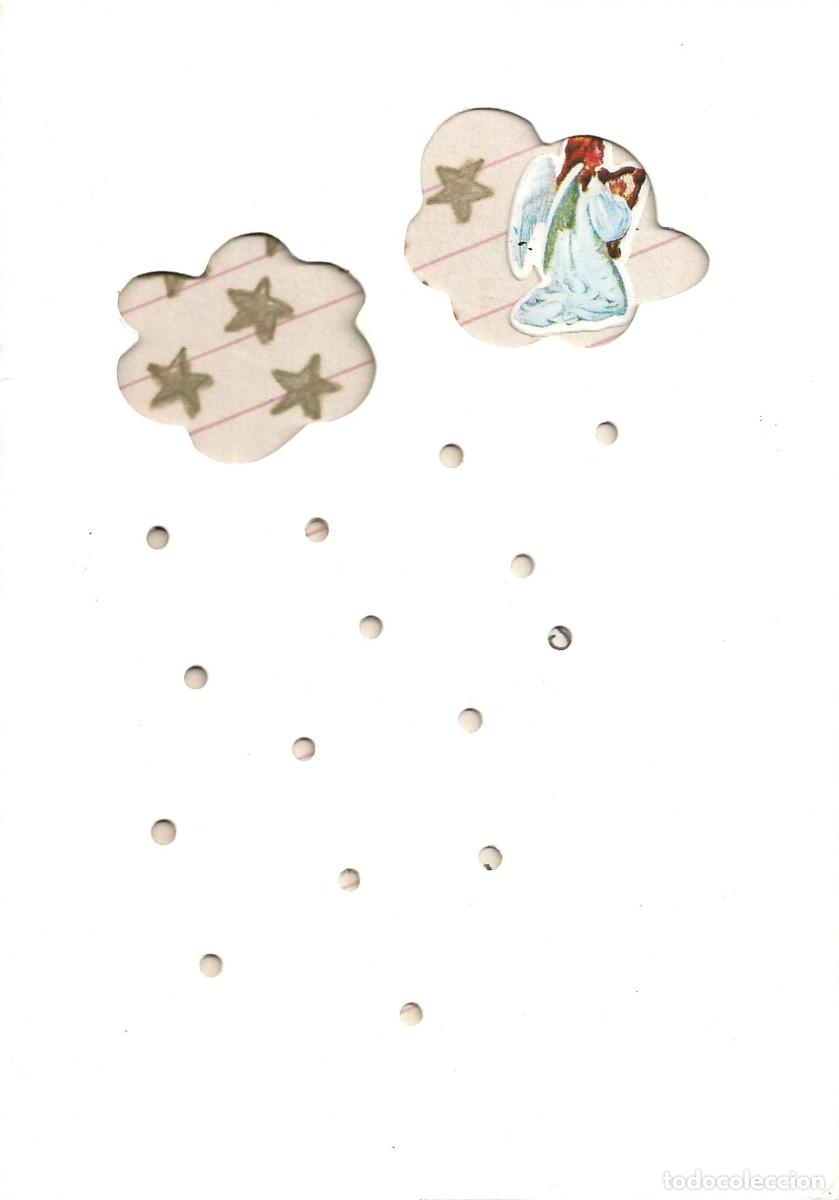 Postales: FELICITACION NAVIDAD TROQUELADA *ANGEL, ESTRELLAS* - 1983 - DIPTICA