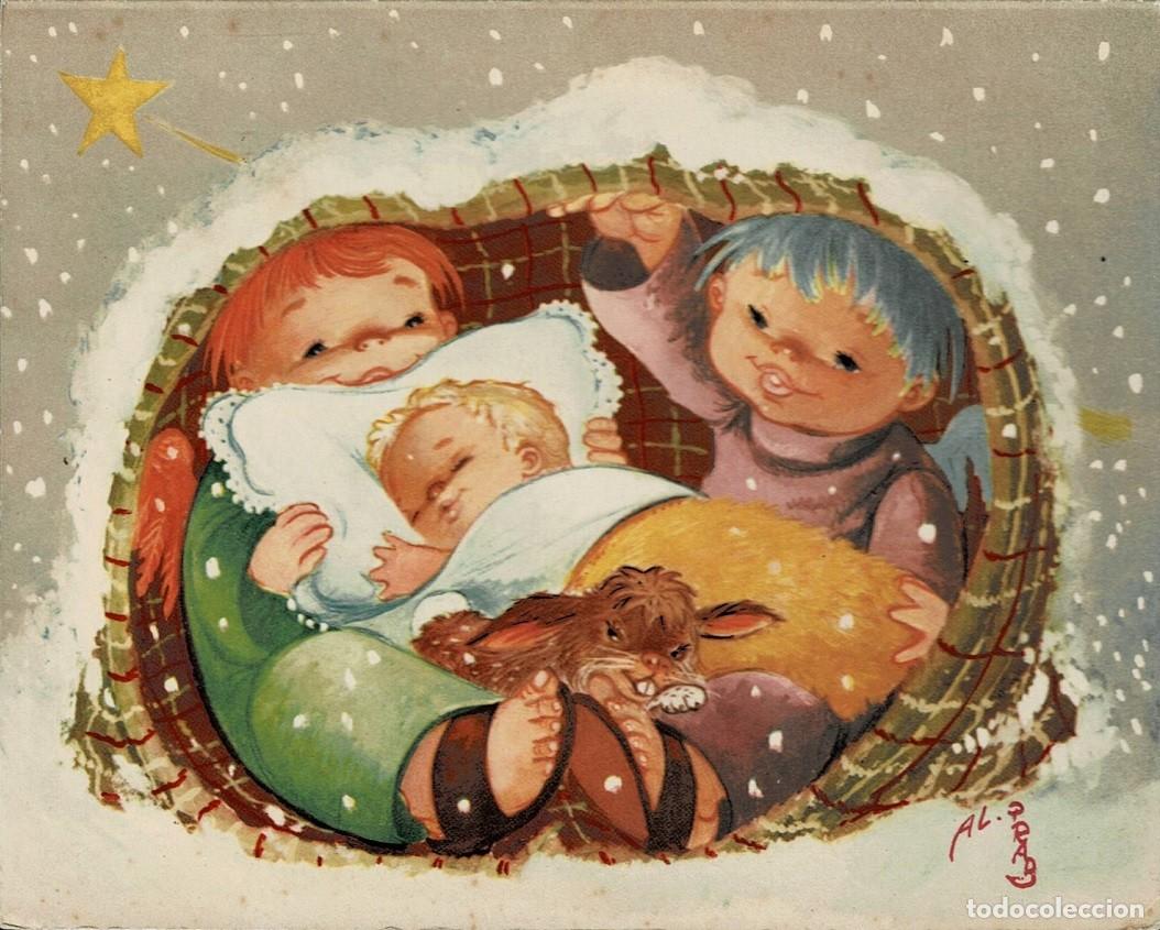 Postkarten: 0905P -AL. PRAB - PESEBRE- PRECIOSA, ANTIGUA POSTAL EDICIONES JBR 418 - DIPTICA 15X12 CM