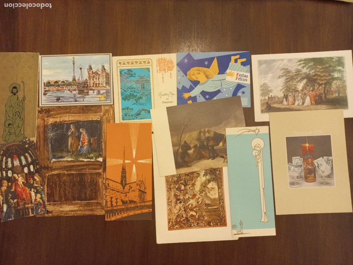 Postales: Postales de navidad comerciales. Conjunto de 80 - Foto 1