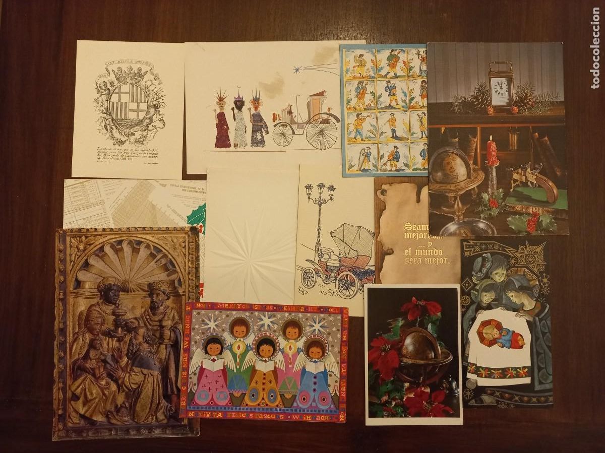 Postales: Postales de navidad comerciales. Conjunto de 80 - Foto 2