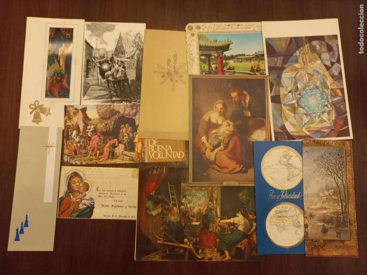 Postales: Postales de navidad comerciales. Conjunto de 80 - Foto 4