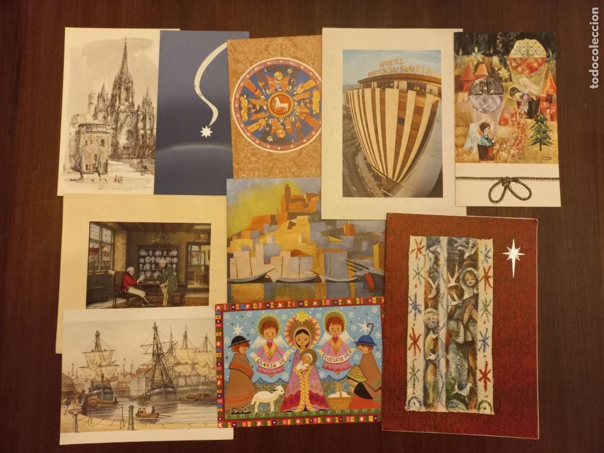 Postales: Postales de navidad comerciales. Conjunto de 80 - Foto 5