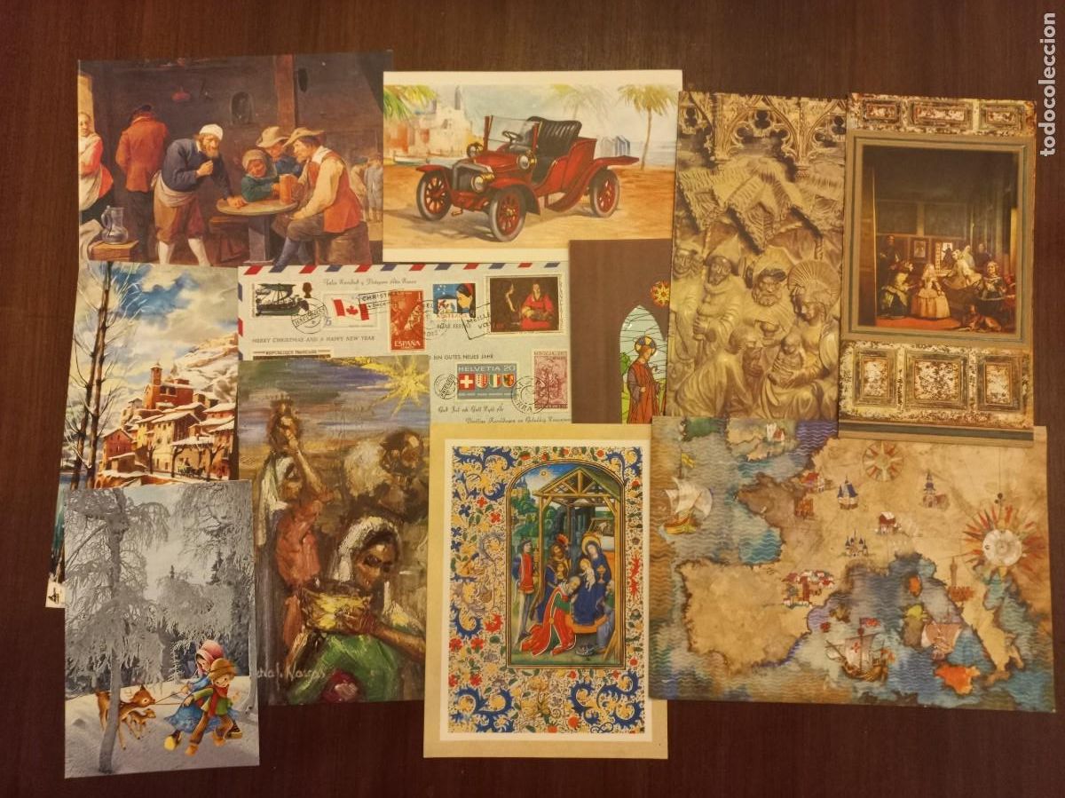 Postales: Postales de navidad comerciales. Conjunto de 80 - Foto 6