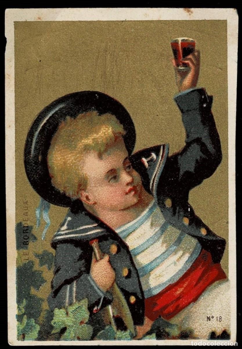 Postkarten: 0939Q -ANTIGUO CROMO -DEPENDIENTES PELUQUERIA TOMAS VALLS FELICITAN A V. LAS PASCUAS DE NAVIDAD