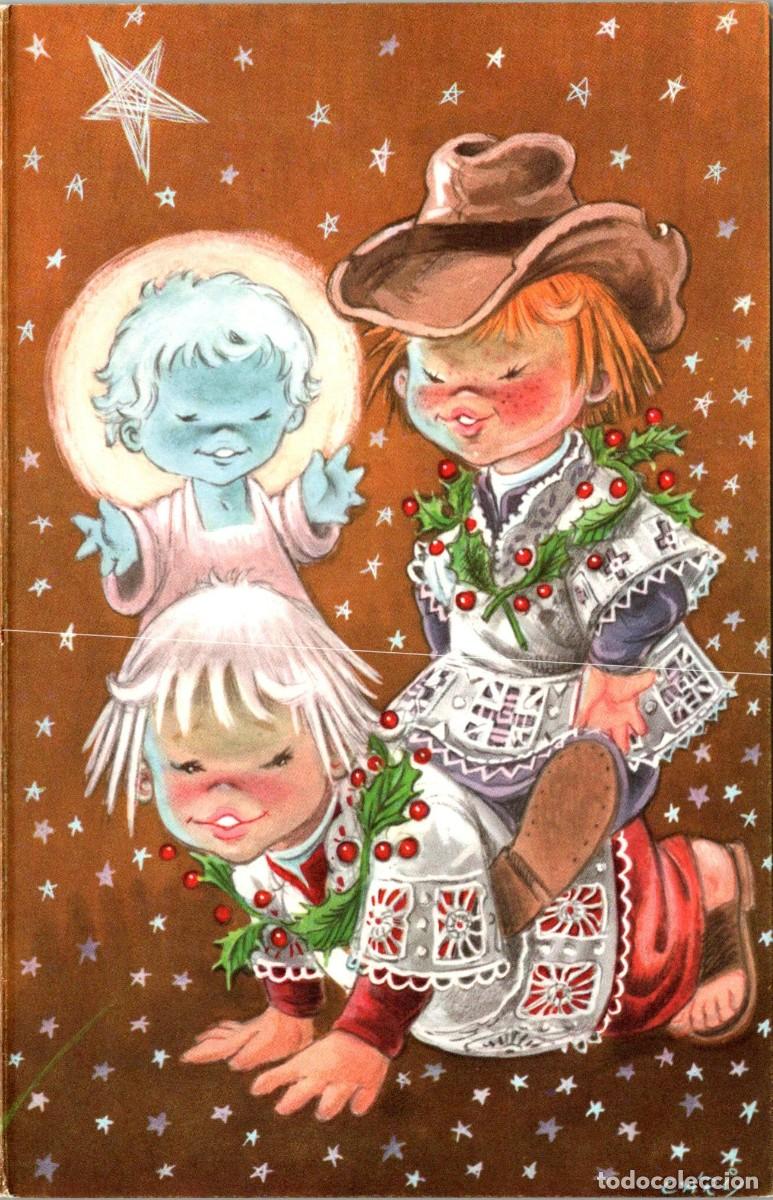 Postales: Postal Navidad - JBR B Serie 431 - Ilustra: Cari - D&iacute;ptico - 171x109mm (plegado)