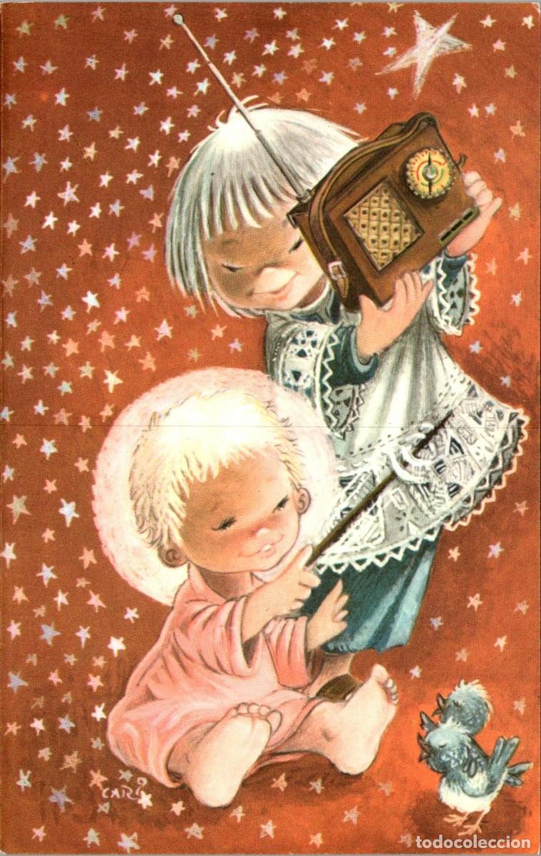 Postales: Postal Navidad - JBR B Serie 431 - Ilustra: Cari - D&iacute;ptico - 171x108mm (plegado)