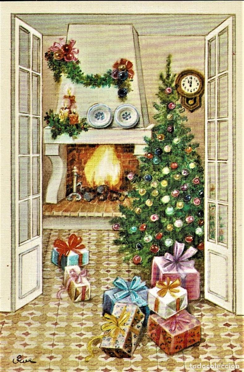 Postkarten: 0975R - VIVES - DULCE NAVIDAD -EDIC. EDICROMO SERIE 6195.1-DIPTICA 13,5X8,5 CM -NUEVA CON SOBRE
