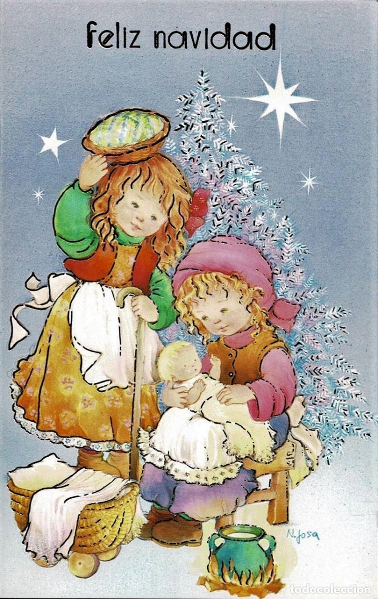 Postales: 0980R - N. JOSA- VAMOS A ALIMENTAR AL NI&Ntilde;O JESUS - EDIC. GOLDEN N&ordm; 14- DIPTICA 13,5X8,5 CM- NUEVA
