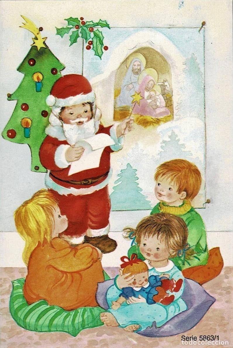 Postales: 0999R - PAPA NOEL -PRECIOSA POSTAL NAVIDE&Ntilde;A SERIE 5863.1 - 12,5X8,5 CM -NUEVA, CON SOBRE