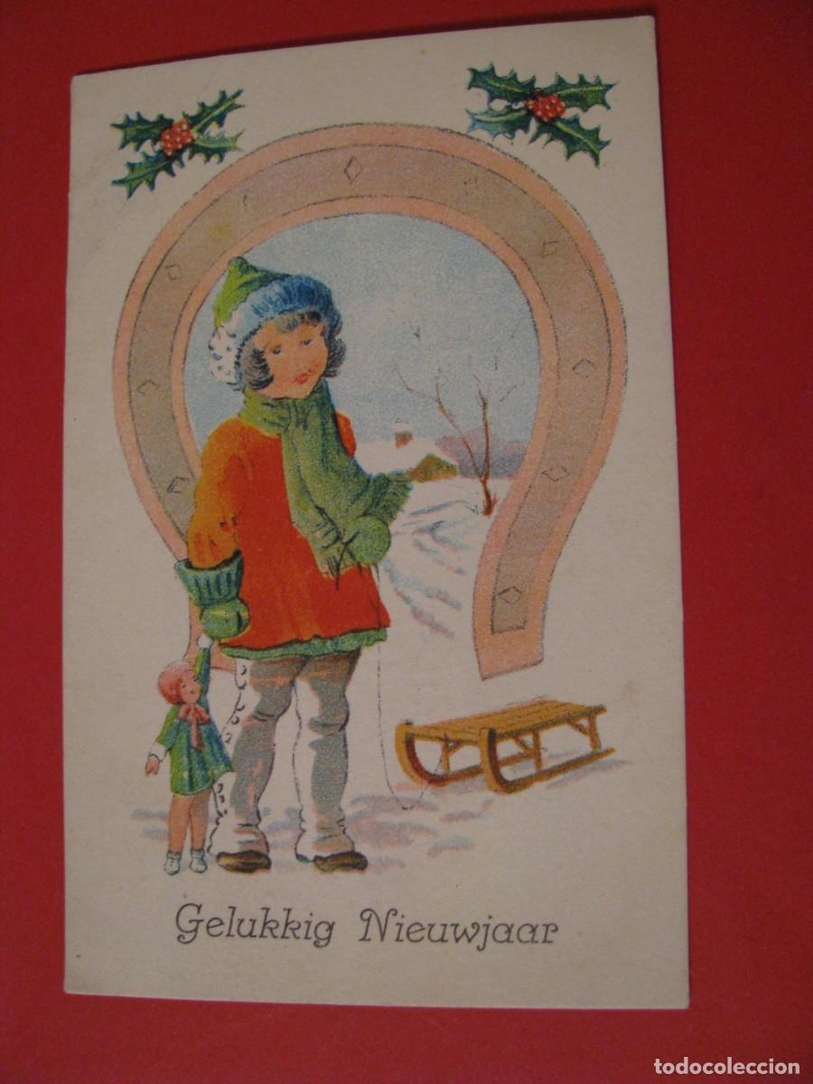 Postkarten: POSTAL DE PAISES BAJOS. NAVIDAD. FELIZ A&Ntilde;O NUEVO. CIRCULADA 1949.