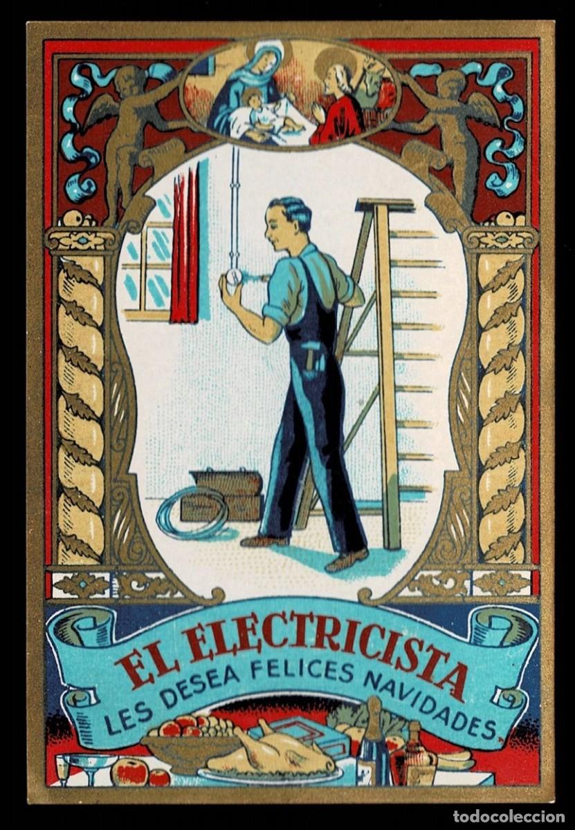 Postales: 2049V - EL ELECTRICISTA - LES DESEA FELICES NAVIDADES - 12,5X8,5 CM -VCO