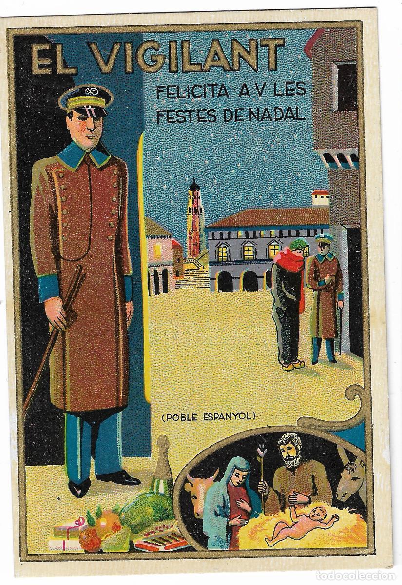 Postales: FELICITACION NAVIDAD EN CATALAN ** EL VIGILANT ** - Foto 1