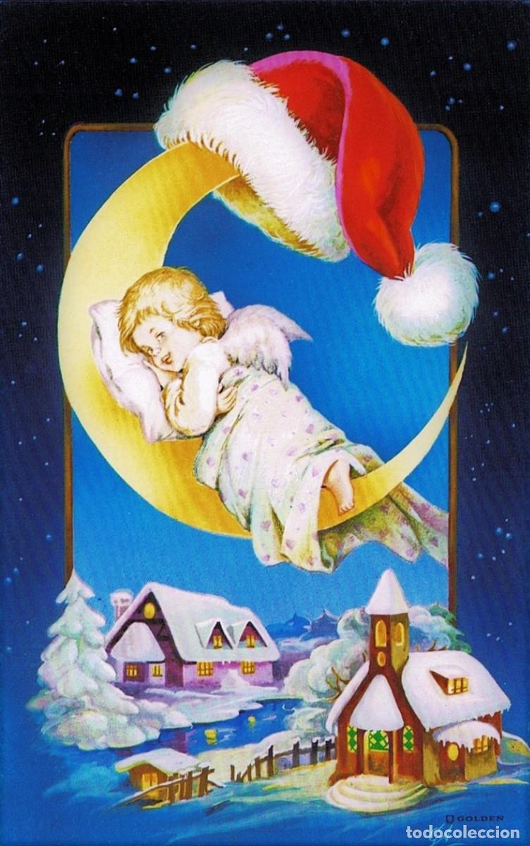 Postales: 0609R - Y LA CUNA, ERA LA LUNA - EDICIONES GOLDEN - 13,5X8,5 CM - ILUSTRA GA.