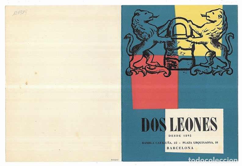 Postales: Felicitacion / Nadala. Ferreteria Dos Leones Ynglada y Barris 1955-1956