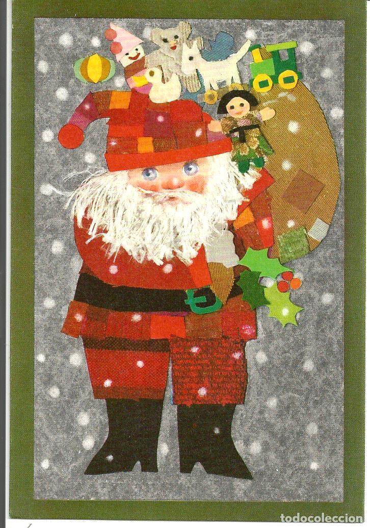 Postales: FELICITACION NAVIDAD *PAPA NOEL Y LOS REGALOS* - ED. SABADELL, BETLEM 02.02.108.2 - DIPTICA, 13X9 CM
