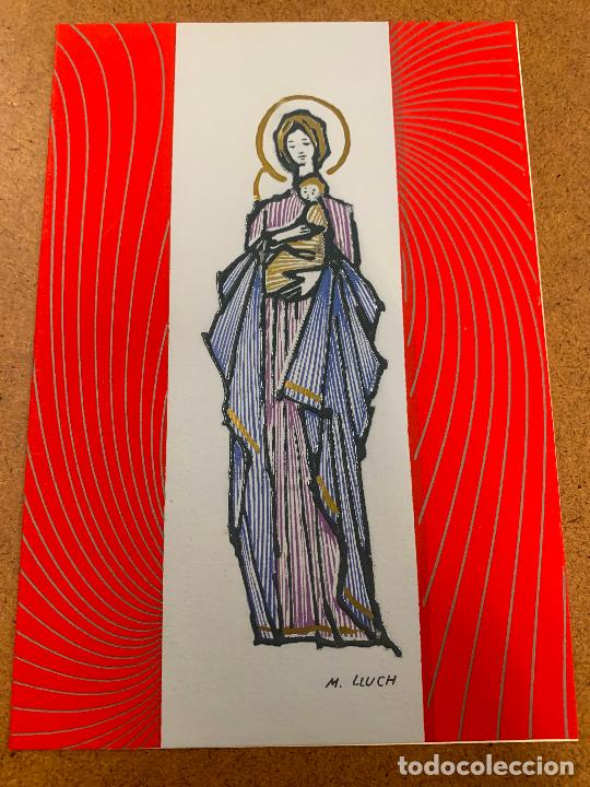 Postcards: Preciosa postal navidad. Ilustra M.Lluch, diptico, sin escribir. leer descripcion y medidas