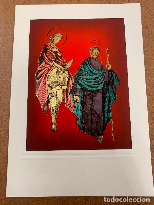 Postcards: Preciosa postal navidad. Ilustra M.Lluch, diptico, sin escribir. leer descripcion y medidas