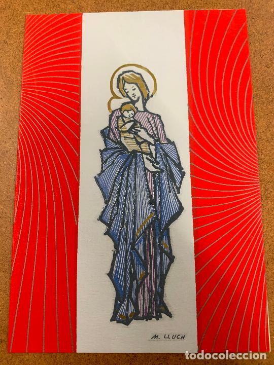 Postcards: Preciosa postal navidad. Ilustra M.Lluch, diptico, sin escribir. leer descripcion y medidas