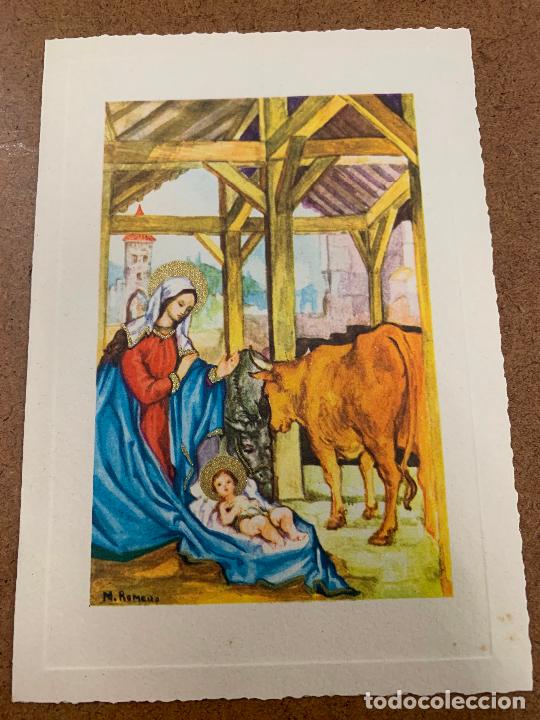 Postcards: Preciosa postal navidad. Ilustra M.Romero, diptico, sin escribir. leer descripcion y medidas
