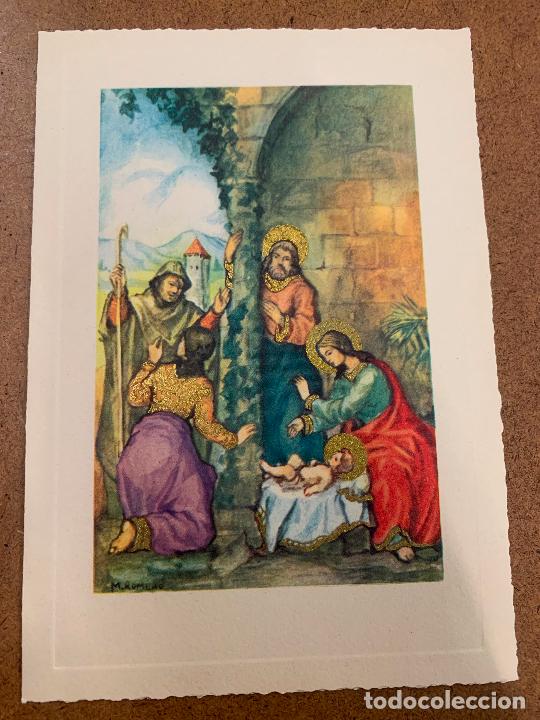 Postcards: Preciosa postal navidad. Ilustra M.Romero, diptico, sin escribir. leer descripcion y medidas