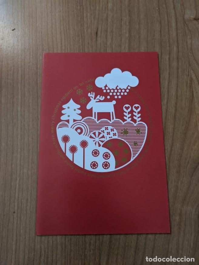 Cartes Postales: POSTAL NAVIDE&Ntilde;A &laquo;PAISAJE EN ROJO Y BLANCO&raquo;
