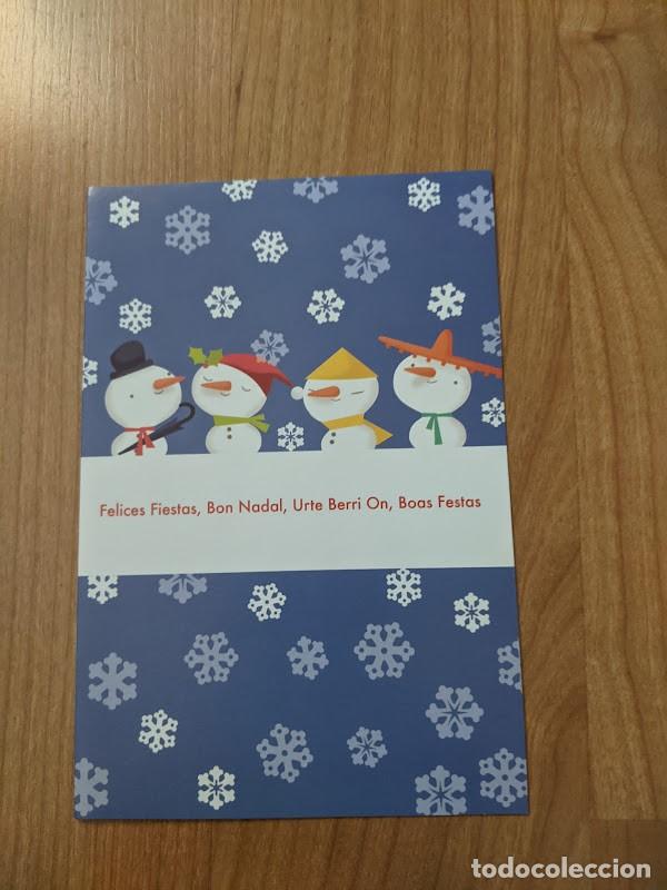 Cartoline: POSTAL NAVIDE&Ntilde;A &laquo;MU&Ntilde;ECOS DE NIEVE&raquo;