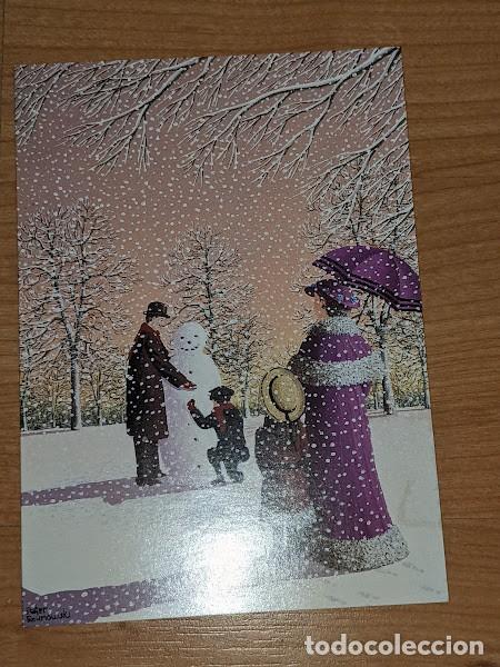 Postales: POSTAL NAVIDE&Ntilde;A &laquo;CAE LA NIEVE&raquo; - Foto 1
