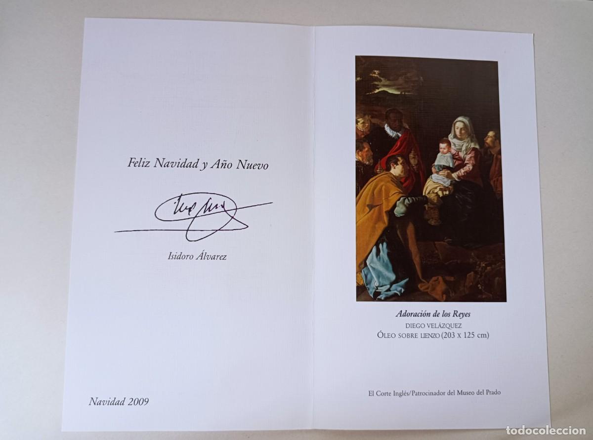 Postales: Felicitaci&oacute;n de Navidad El Corte Ingles. Patrocinador del Museo del Prado. Diciembre 2009.