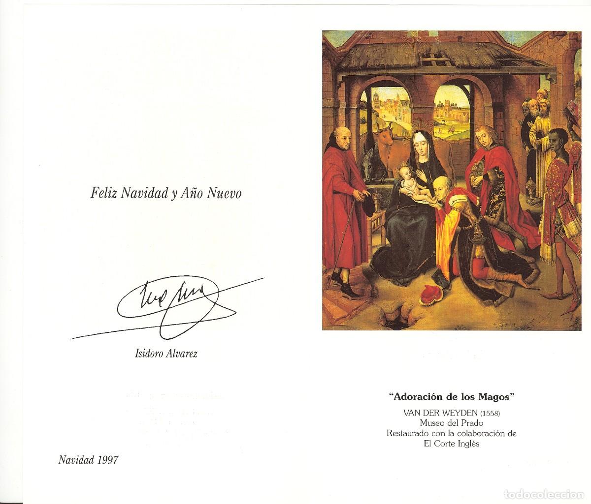 Postales: Felicitaci&oacute;n de Navidad El Corte Ingles. Patrocinador del Museo del Prado. Diciembre 1997.