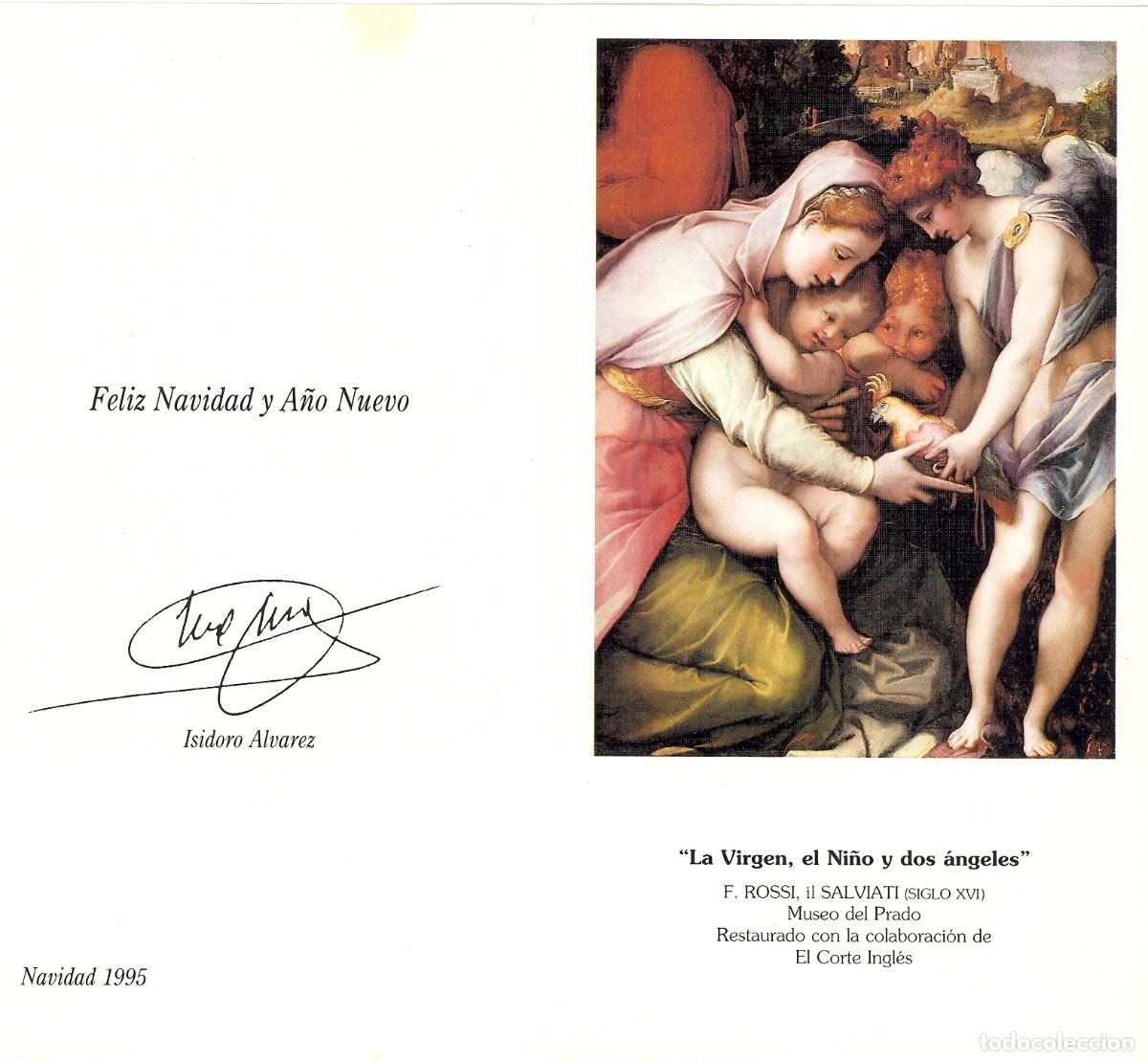 Postales: Felicitaci&oacute;n de Navidad El Corte Ingles. Patrocinador del Museo del Prado. Diciembre 1995.
