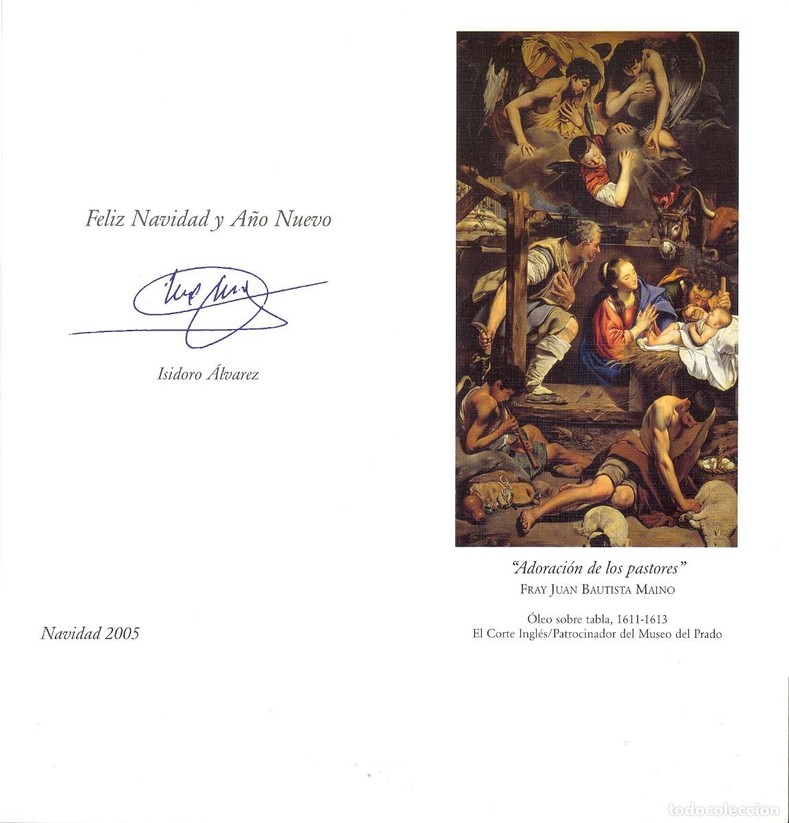 Postales: Felicitaci&oacute;n de Navidad El Corte Ingles. Patrocinador del Museo del Prado. Diciembre 2005.