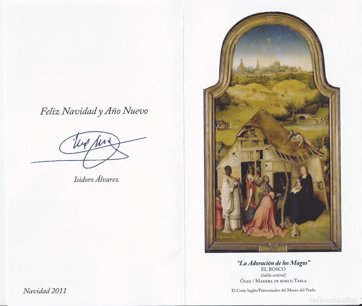 Postales: Felicitaci&oacute;n de Navidad El Corte Ingles. Patrocinador del Museo del Prado. Diciembre 2011.