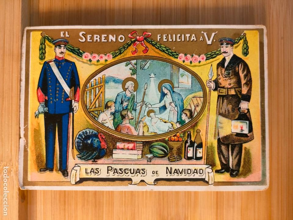 Cartes Postales: EL SERENO-FELICITACION ANTIGUA DE NAVIDAD-VER FOTOS-(104.140)