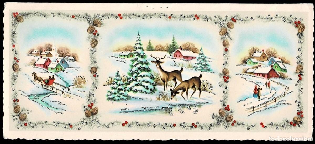 Postkarten: 6040N- PRECIOSA POSTAL NAVIDE&Ntilde;A - NBA FAIT AU CANADA - N&ordm; 3- DIPTICA 19,5X8,5 CM