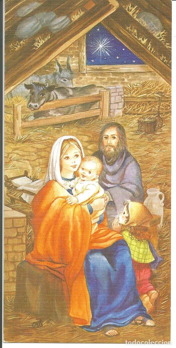 Postales: FELICITACION NAVIDAD *CRIS* - EL BELEN - EDICROMO 6574 - DIPTICA, 17,5X8,5 CM