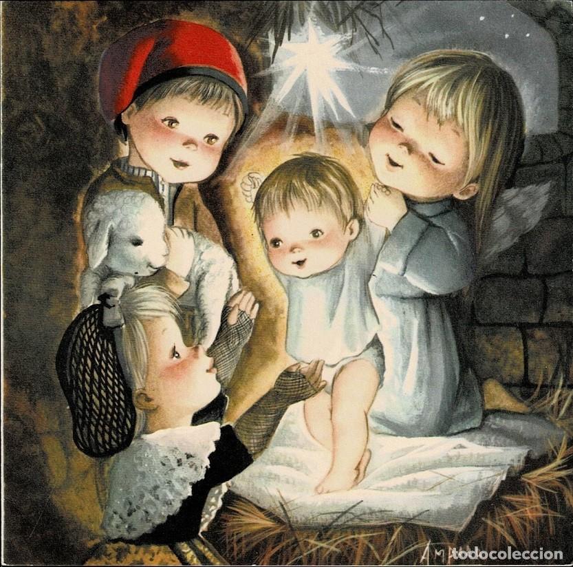 Postkarten: 6003N - AMPARO -AL NI&Ntilde;O CANTAN POR BULERIAS - EDICIONES SUBI SERIE 10618.5 - DIPTICA 14X14 CM - 1965