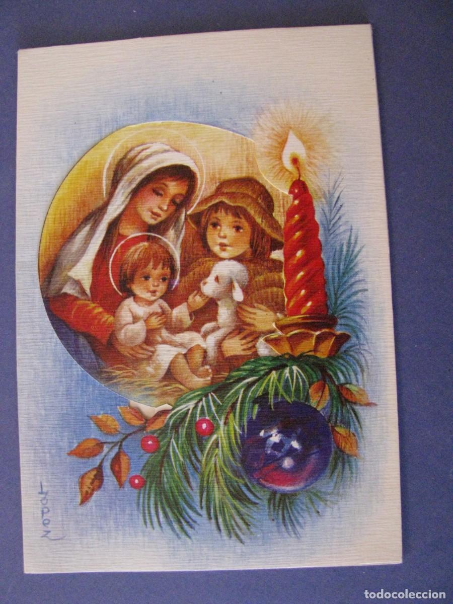 Cartoline: POSTAL TROQUELADA DE IL. LOPEZ. EDICROMO 4108/1. ESCRITA. 12X8,5 CM.