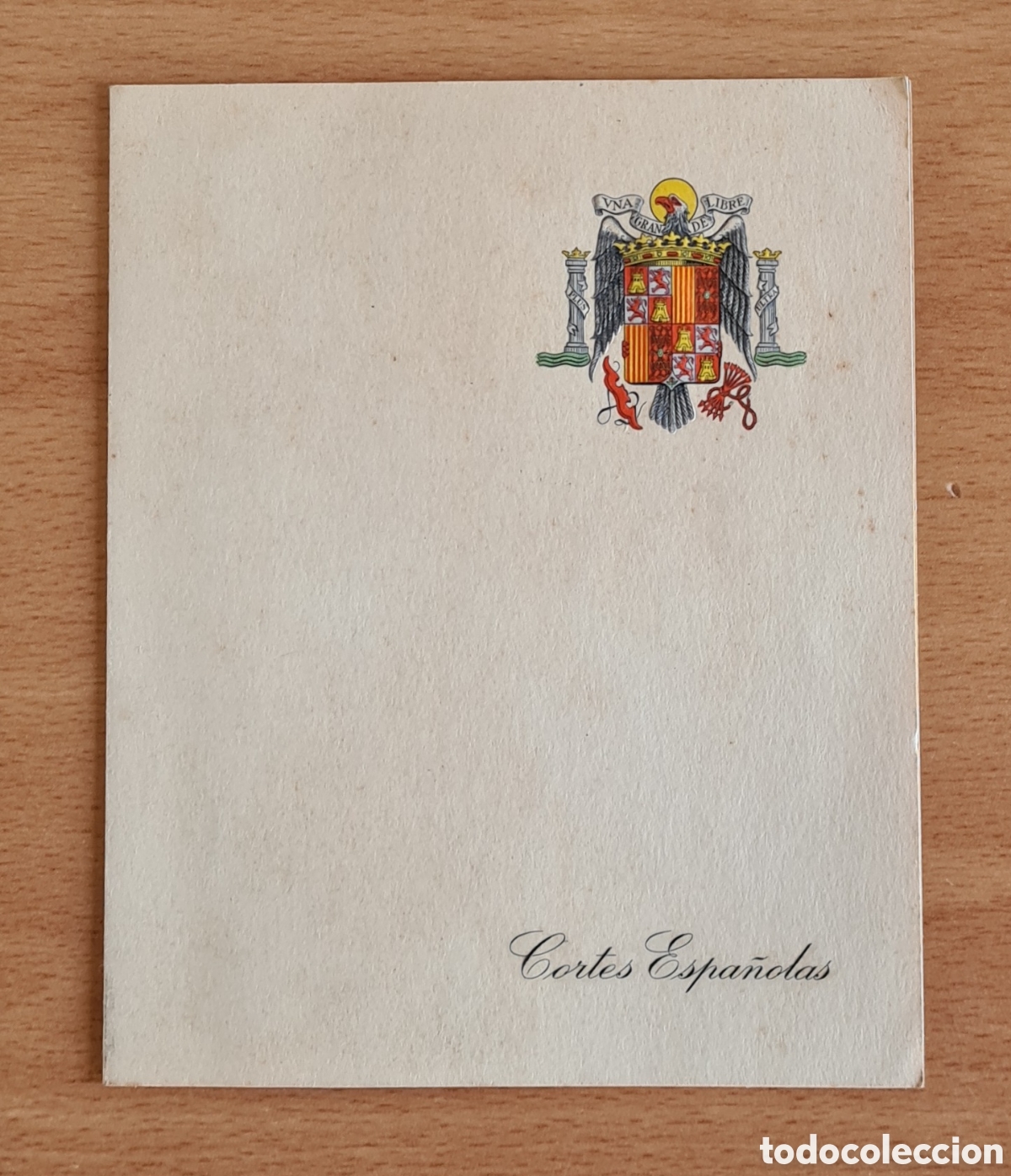 Postales: Felicitaci&oacute;n Navidad Cortes Espa&ntilde;olas Dedicatoria Firma Jos&eacute; Luis Zamanillo 1968 Franco Parlamento