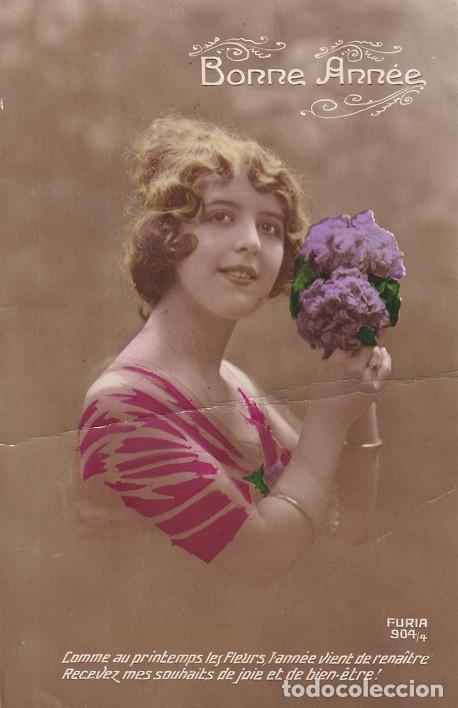 Cartes Postales: Bonne ann&eacute;e - Furia 904/4 / Comme au printemps les fleurs, l'annee vient de rena&icirc;tre Recevez mes s..