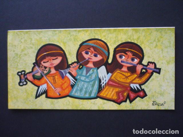 Postais: FELICITACION NAVIDAD PE&Ntilde;UELAS ILUSTRADOR 10 X 21 CMTS