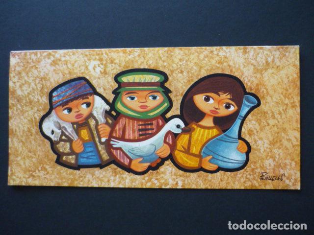 Cartoline: FELICITACION NAVIDAD PE&Ntilde;UELAS ILUSTRADOR 10 X 21 CMTS