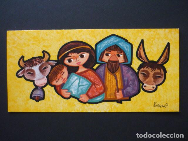 Cartes Postales: FELICITACION NAVIDAD PE&Ntilde;UELAS ILUSTRADOR 10 X 21 CMTS