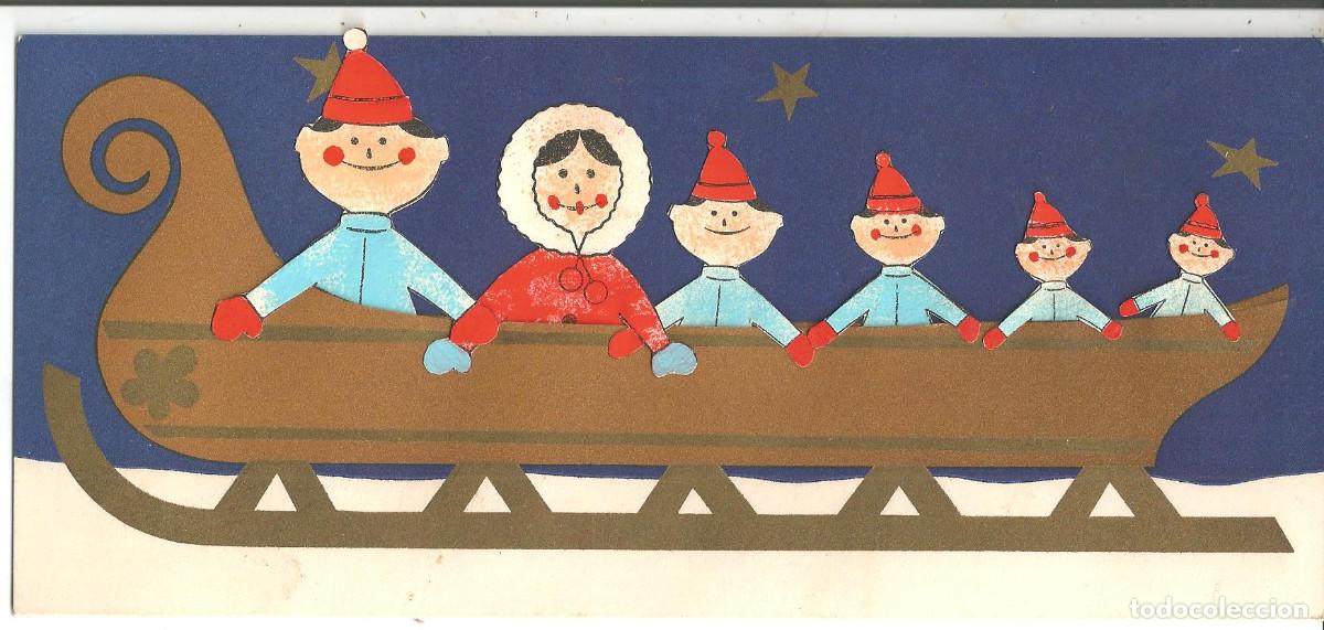 Postkarten: FELICITACION NAVIDAD DISE&Ntilde;O TROQUELADO *LOS BROCH* - DIPTICA, 22X10 CM