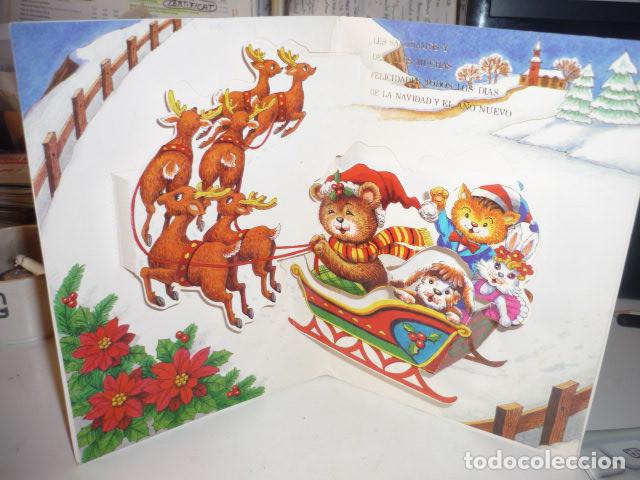 Postais: FELICITACION NAVIDAD TROQUELADA POP-UP - CON DESPLEGABLE INTERIOR, DIPTICA, 20X14,5 CM