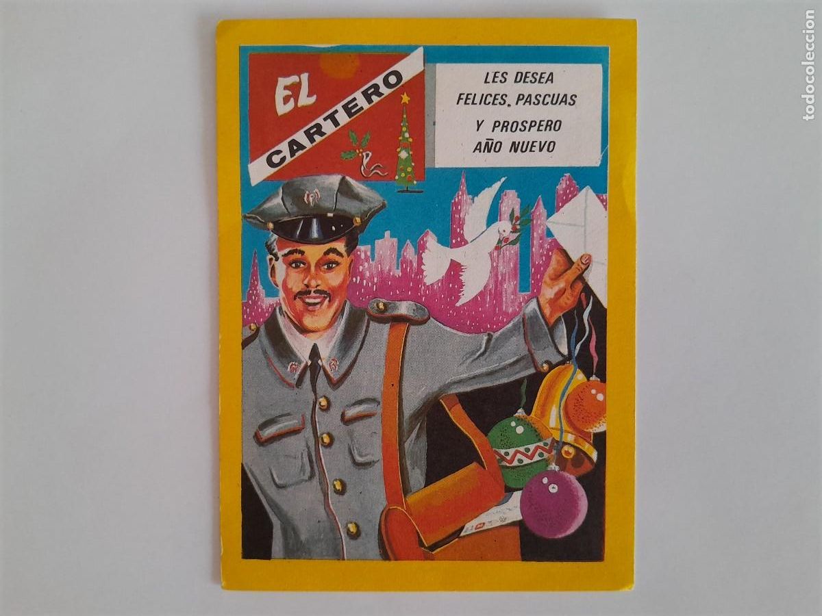 Postcards: TARJETA EL CARTERO LES DESEA FELICES PASCUAS Y PROSPERO A&Ntilde;O NUEVO RV