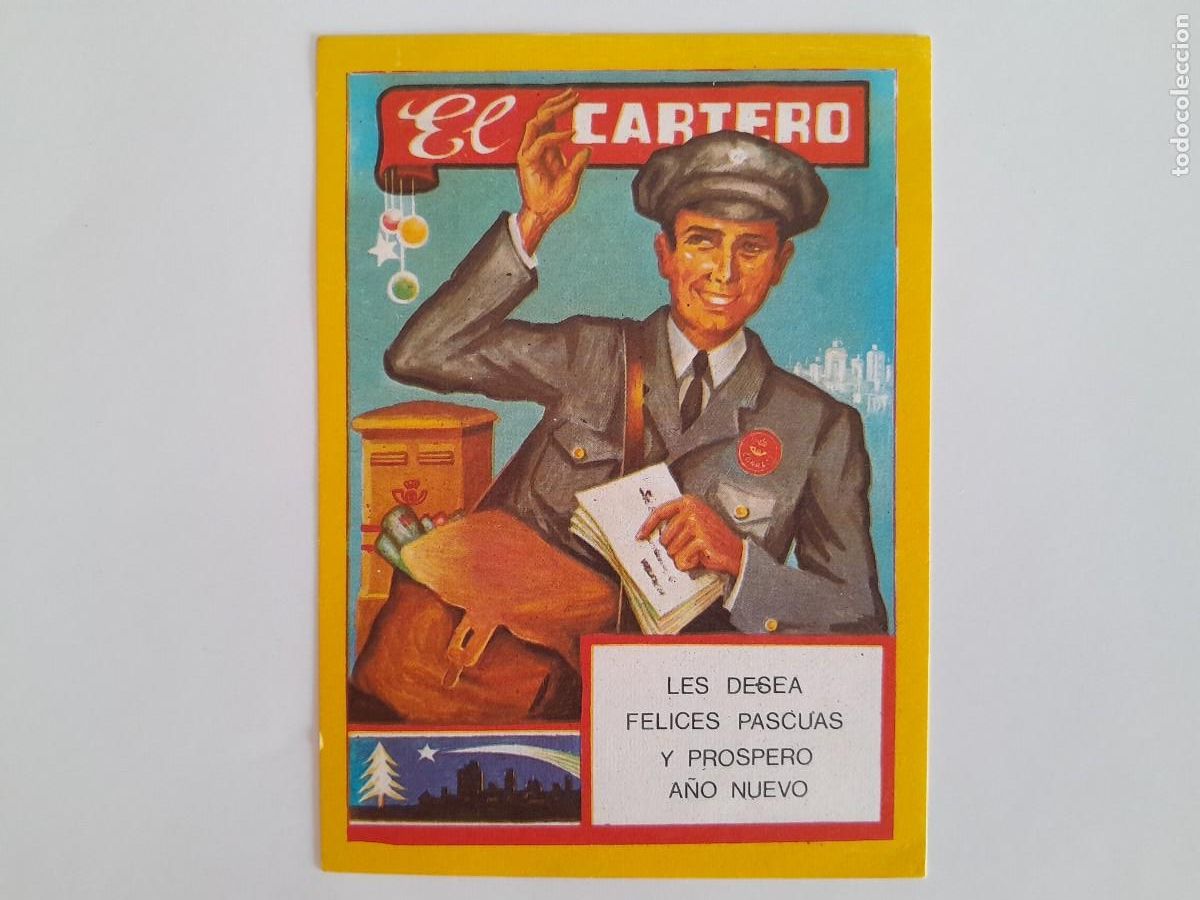 Postcards: TARJETA EL CARTERO LES DESEA FELICES PASCUAS Y PROSPERO A&Ntilde;O NUEVO RV
