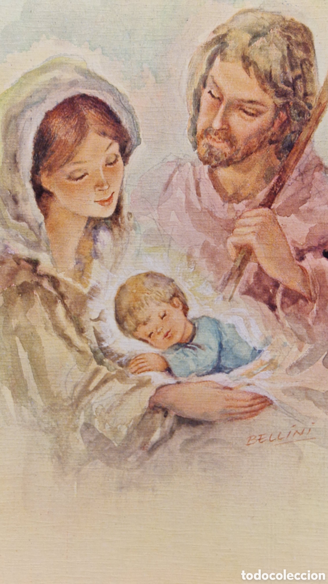 Postales: Preciosa postal de Navidad. Bellini. Diptico. Escrita - Foto 1