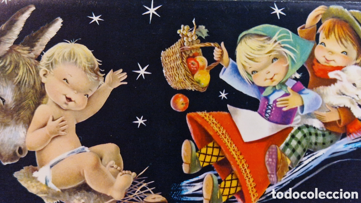 Postkarten: Preciosa postal de Navidad. Diptico. Escrita
