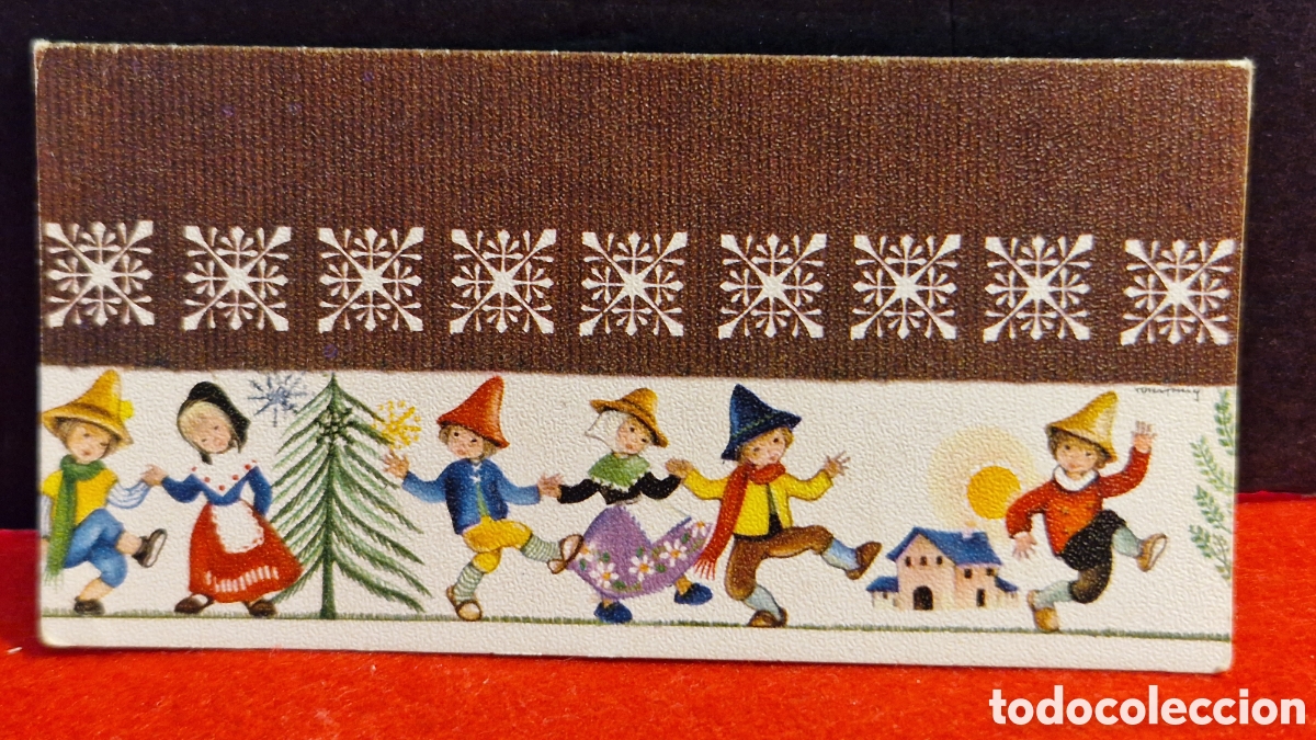 Postales: Preciosa postal de Navidad. Diptico. Escrita - Foto 2